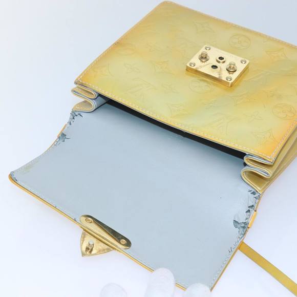 LOUIS VUITTON Monogram Vernis Spring street Hand Bag Gris M91029 LV Auth 84706 - Picture 9 of 16